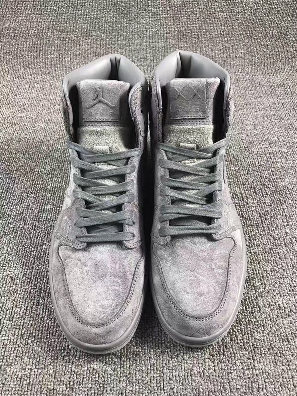 2017 Men KAWS x Air Jordan 1 Cool Grey Shoes